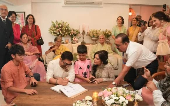 आमिर खान पैर में पायल पहन तीसरी बार बने दूल्हा, डांस कर गौरी को गले लगा किया Kiss, लहंगे में सुंदर लगीं दुल्हन