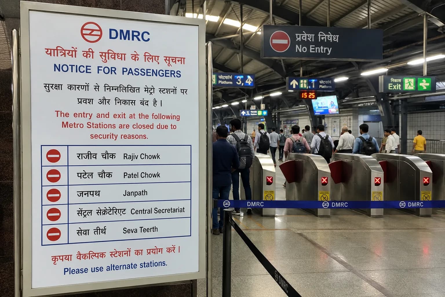 कॉकरोच पार्टी (CJP) के प्रदर्शन को देखते हुए कई मेट्रो स्टेशन बंद, सुरक्षा के मद्देनजर बढ़ाई गई निगरानी