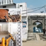 Bulldozer action against illegal mosque and marriage hall in Sambhal